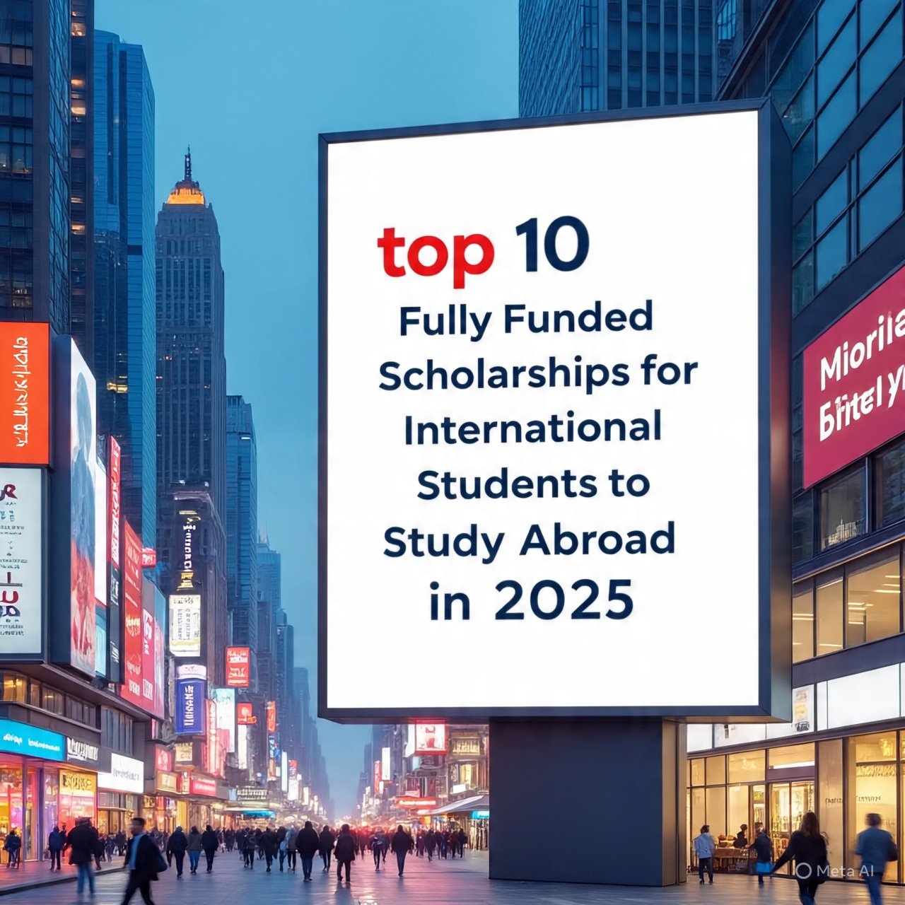 top 10 Fully Funded Scholarships for International Students to Study Abroad in 2025"